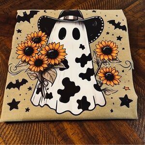 Brand new Halloween ghost sunflower tshirt